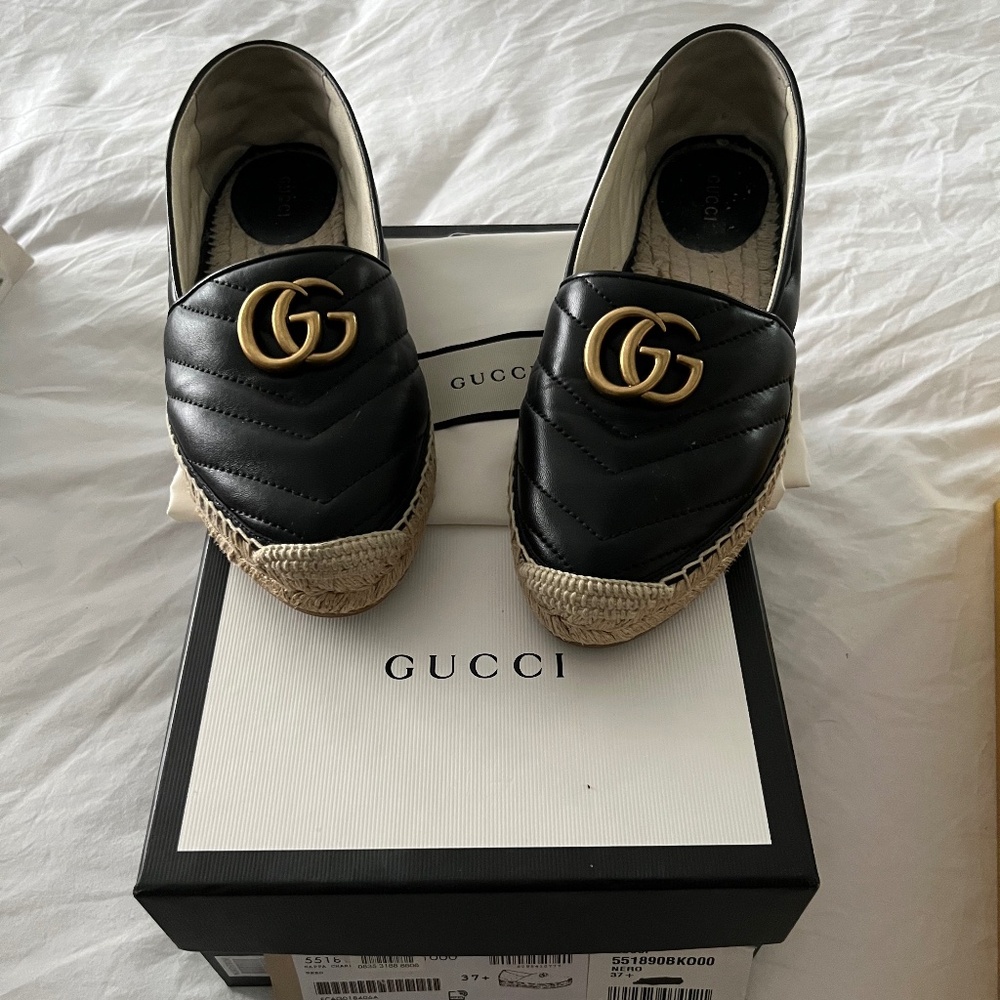 Leather Gucci Espadrille